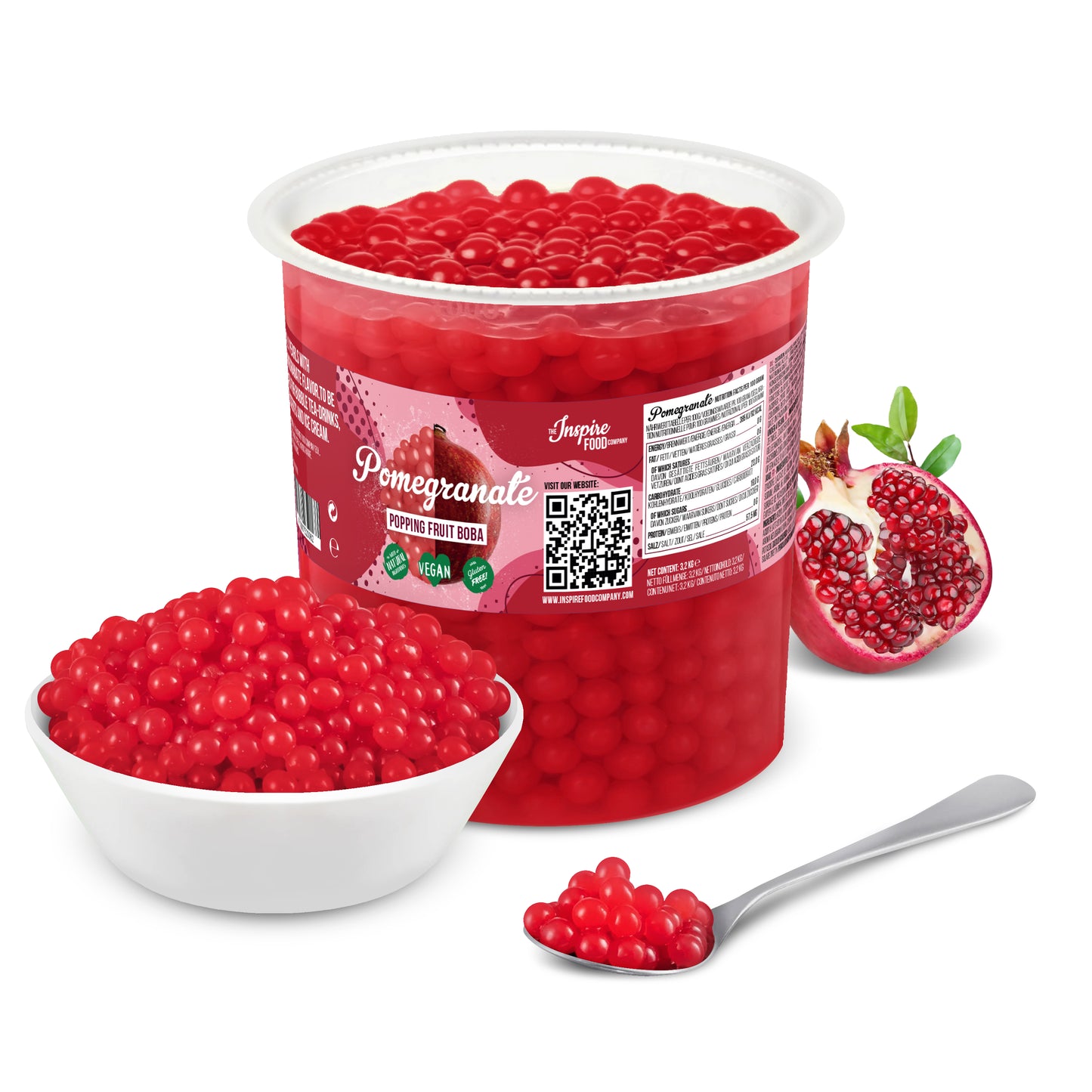Perlas de Fruta de Granada - Botes de 3.2 kg (x4)