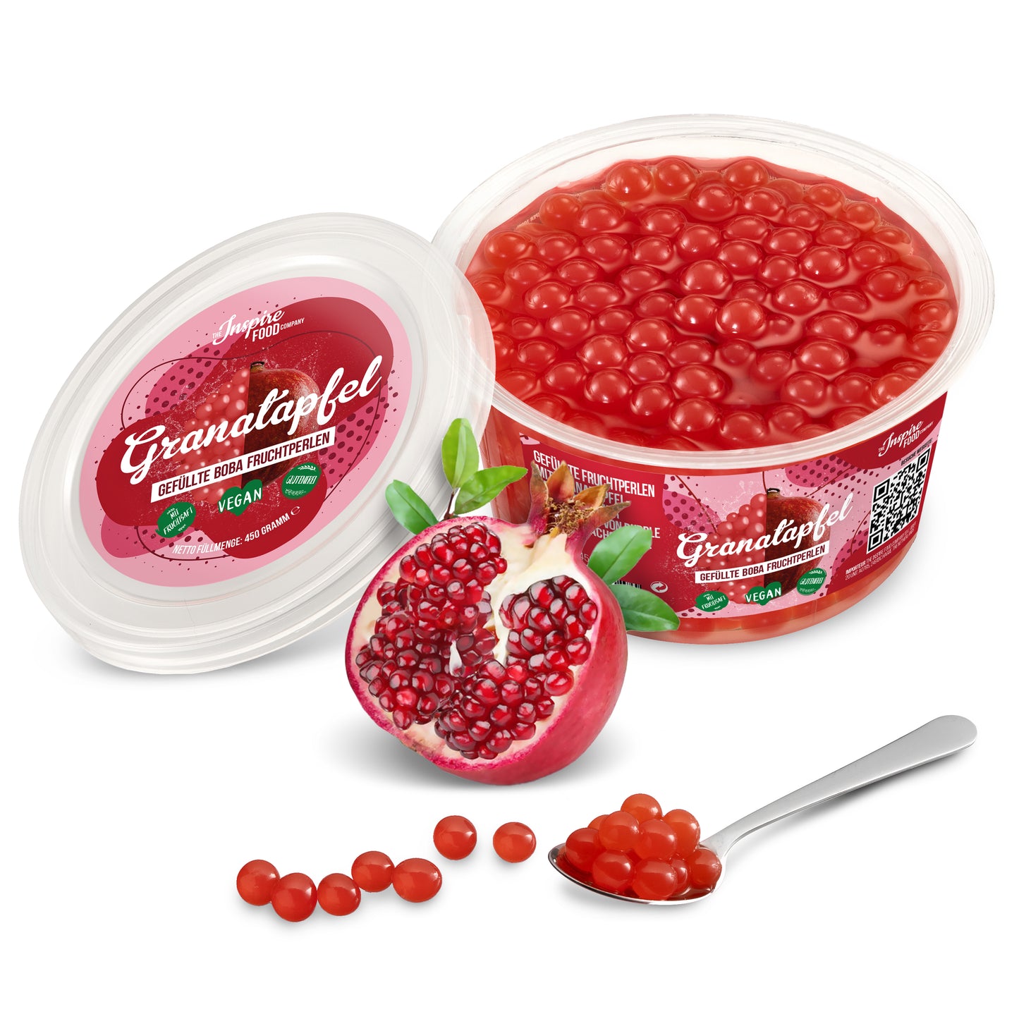 Pomegranate Fruit Pearls - 450 g Cups (x12)
