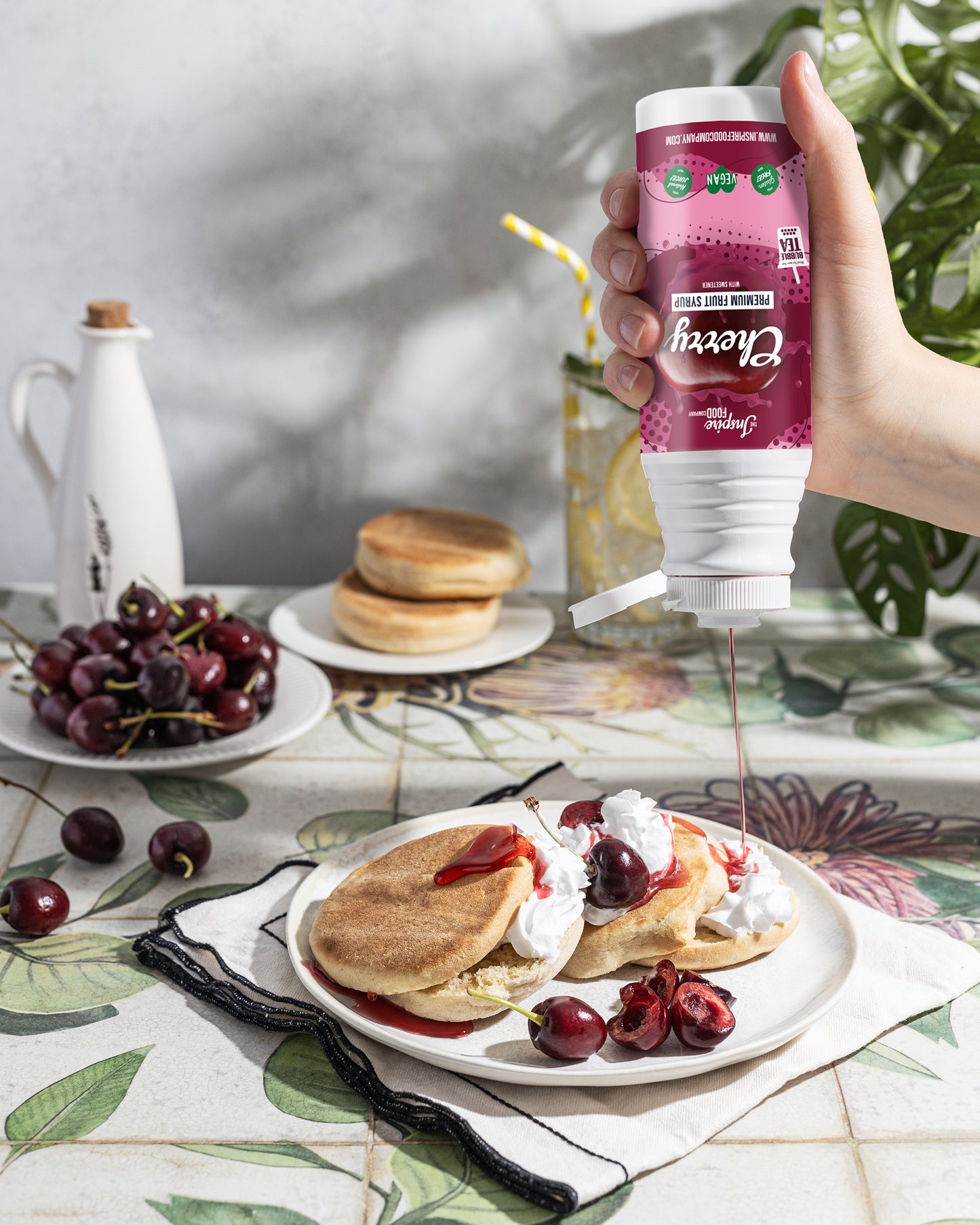Premium Cherry Fruit Syrup - 12 x 300 ml (No Colourants)