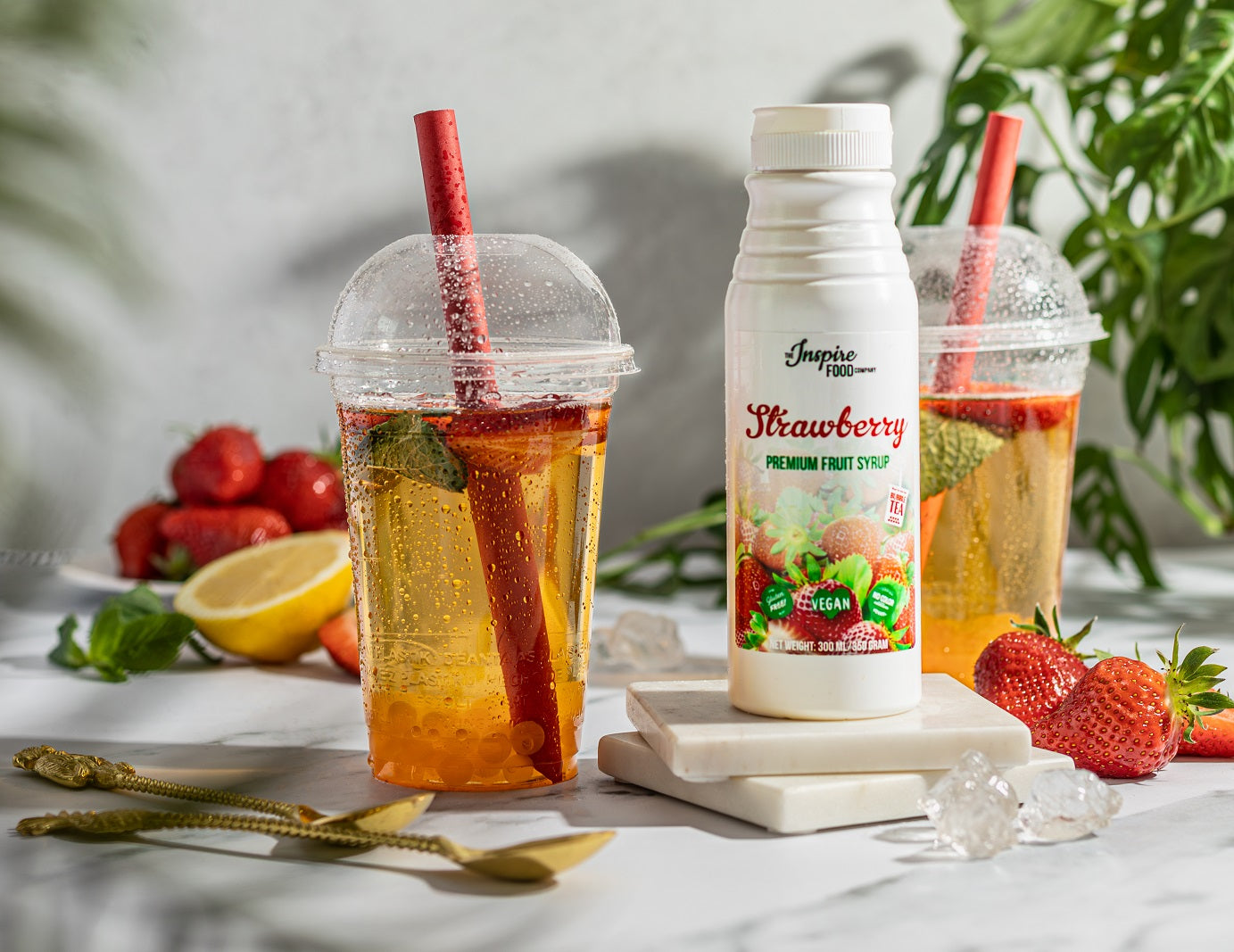 Premium Strawberry Fruit Syrup - 5 x 2L (no colourants)