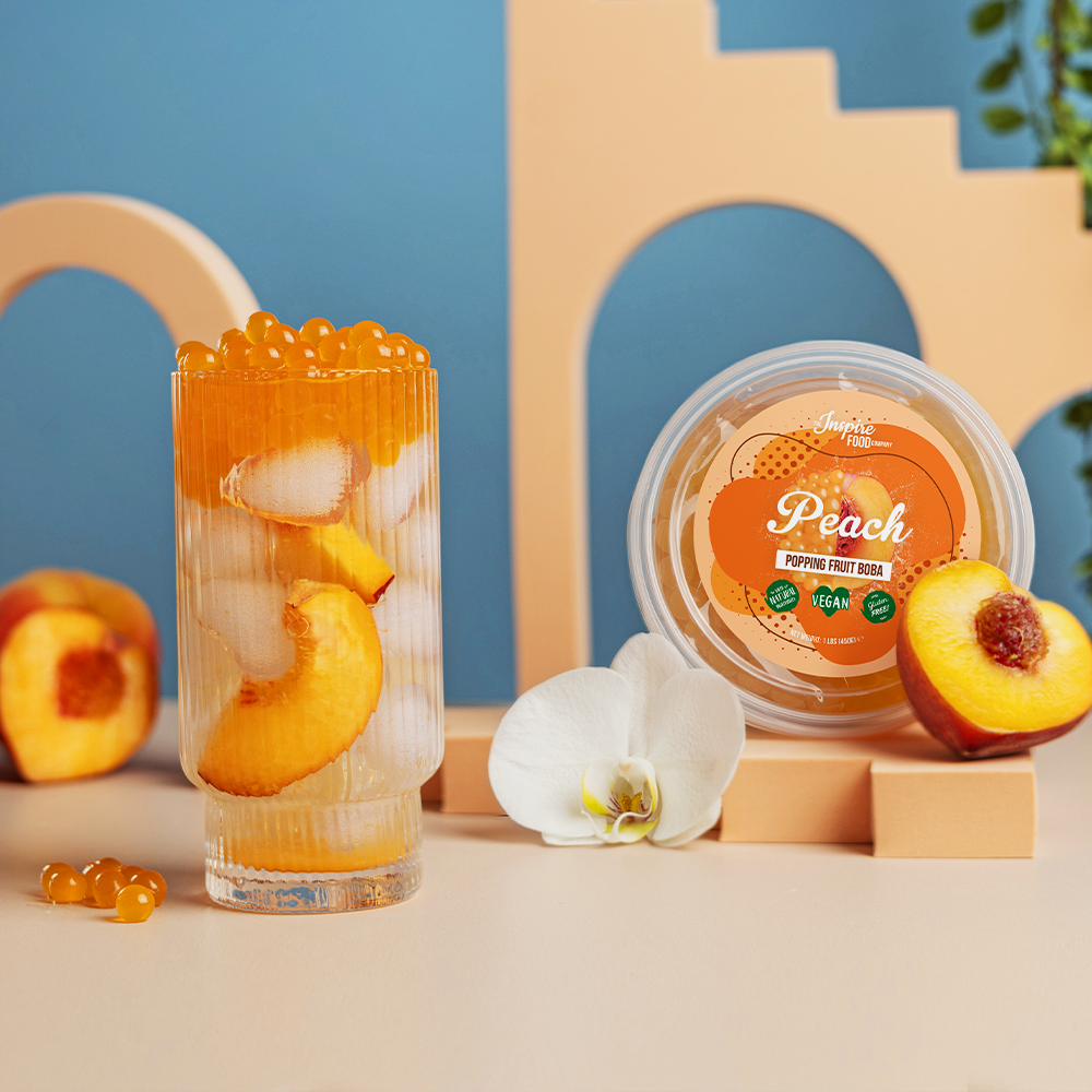 Peach Fruit Pearls - 3.2 kg Tubs (x4)