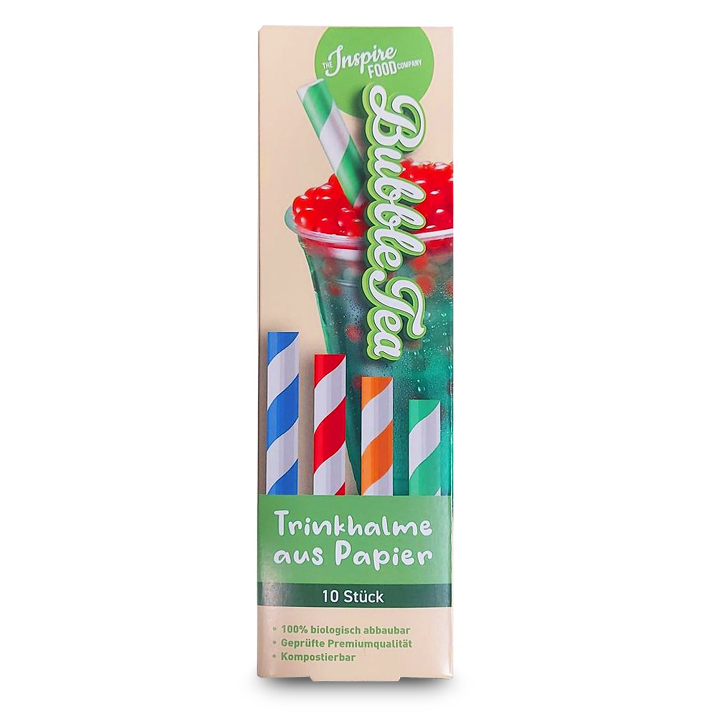 Multicolored Paper straws individually wrapped box 72x 10 packs