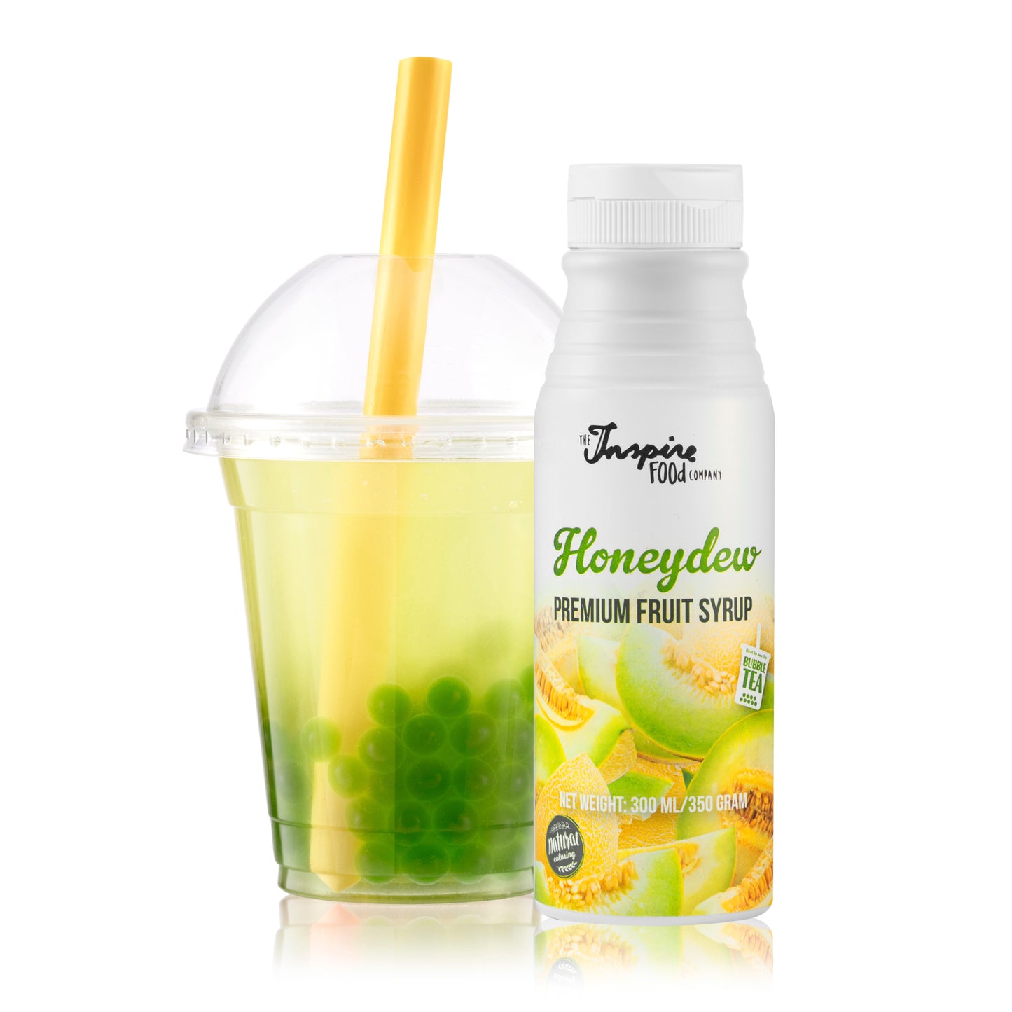 Premium Galiameloen fruitsiroop - natuurlijke kleurstoffen - 12 x 300 milliliter