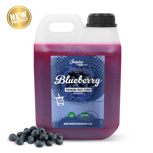 Premium Blueberry Fruit Syrup - 5 x 2 L (no colourants)