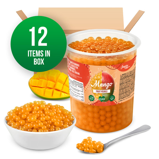 Mango Fruit Pearls - 1 kg Tubs (x12) - Product Labeled for USA Market