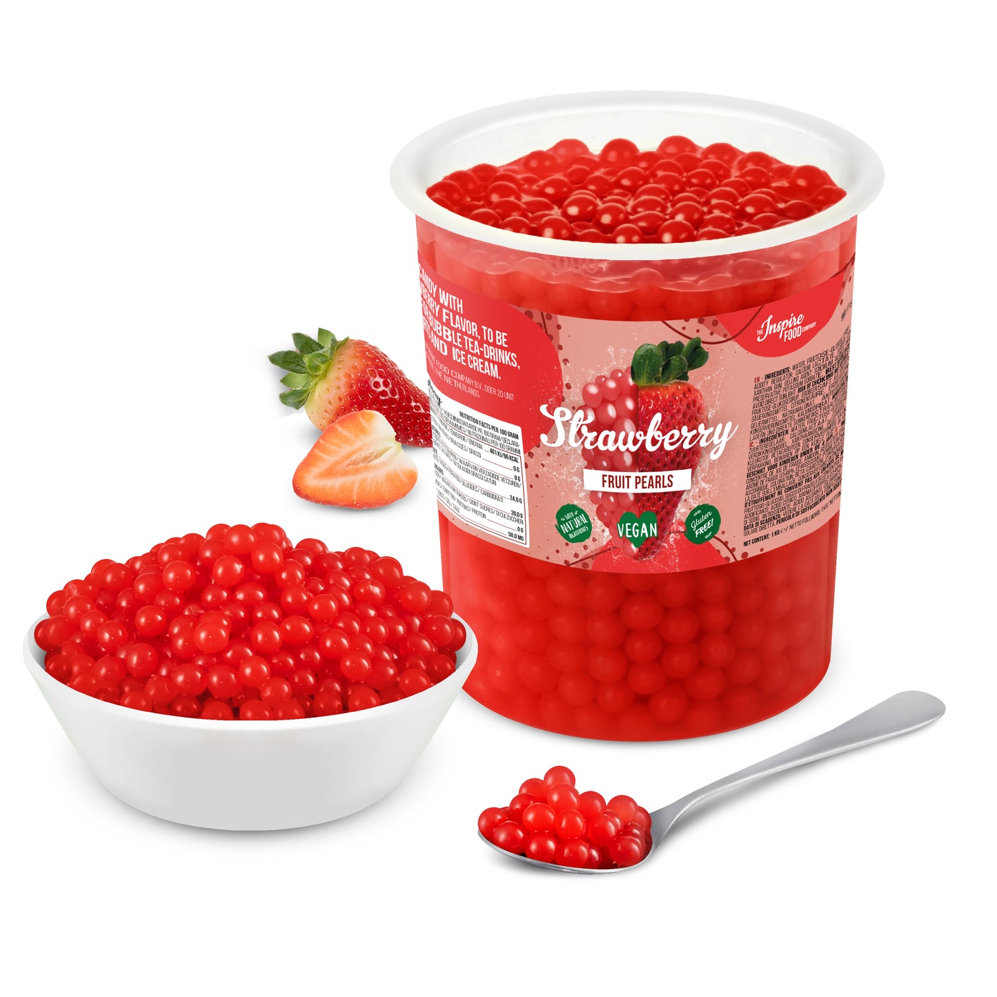 Strawberry Popping Boba - Fruit Pearls 1 kg