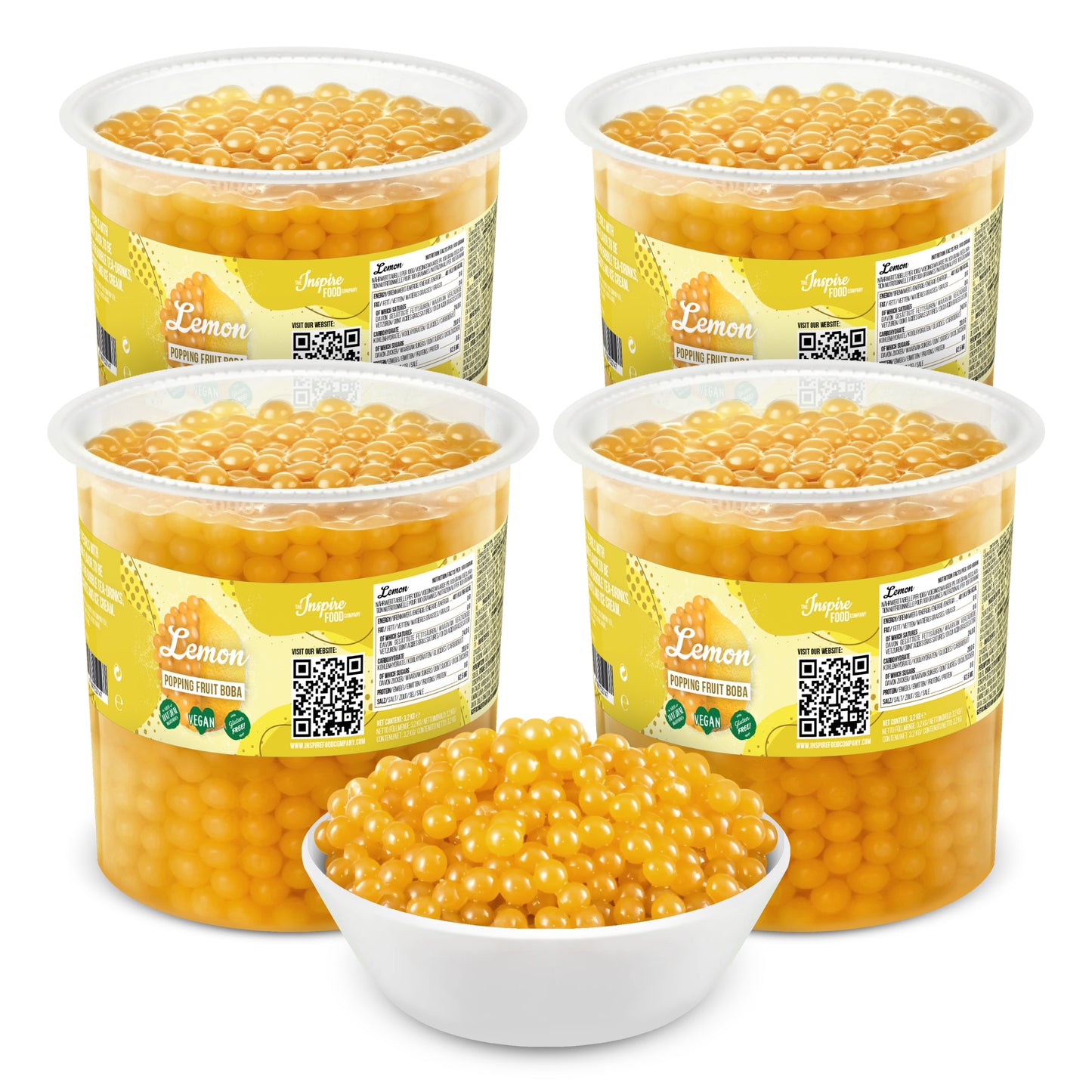 Fruit Parels voor Bubbletea - Citroen - ( 3.2kg )