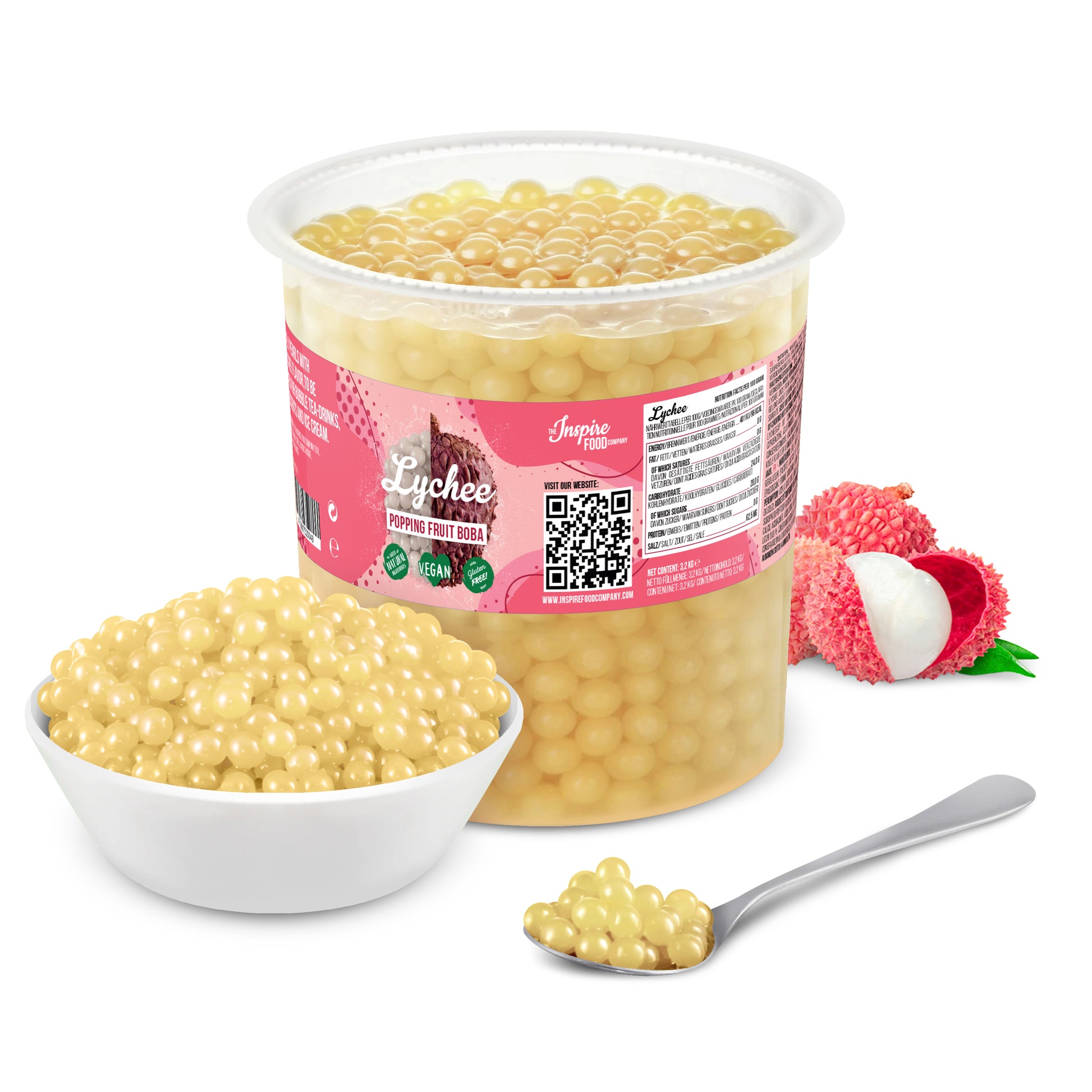 Lychee Popping Boba - Fruit Pearls