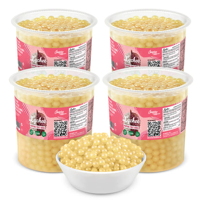 Lychee Fruit Pearls - 3.2 kg Tubs (x4)