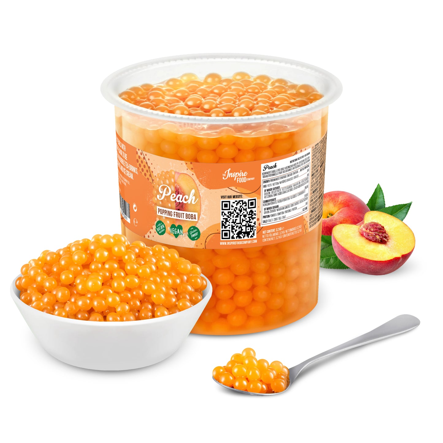 Peach Popping Boba - Fruit Pearls