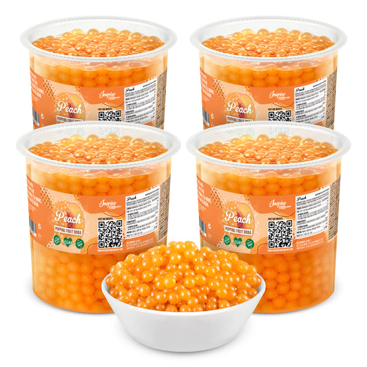 Peach Fruit Pearls - 3.2 kg Tubs (x4)