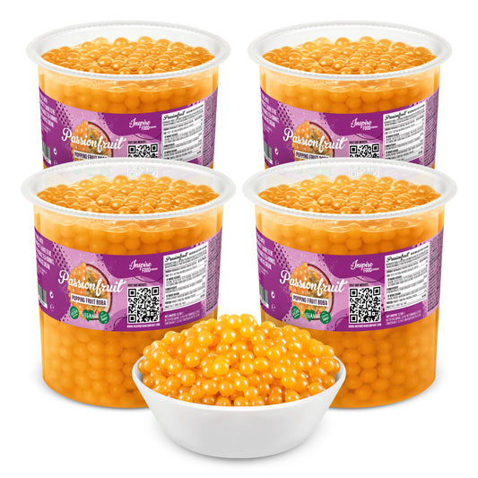 Passionfruit Fruit Pearls - 3.2 kg Tubs (x4)