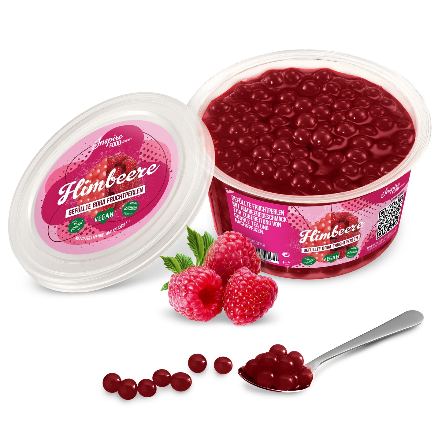 Raspberry Popping Boba - Fruit Pearls