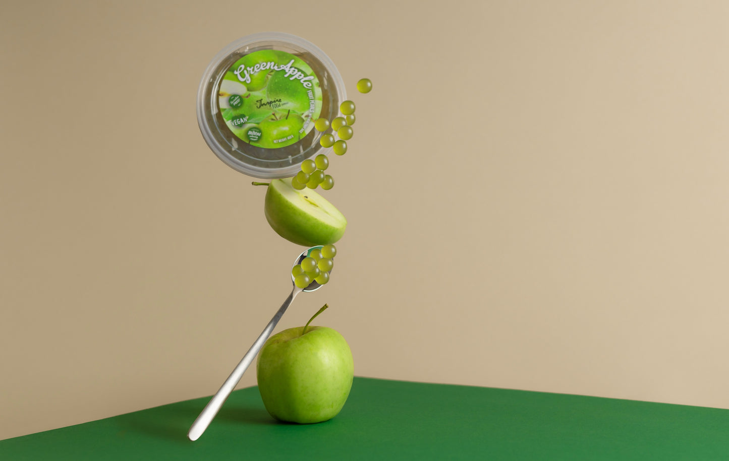 Perlas de Fruta de Manzana Verde - 3.2kg TUBOS (x4)