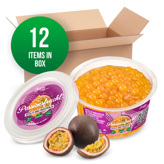 Passionfruit Fruit Pearls - 450 g Cups (x12)