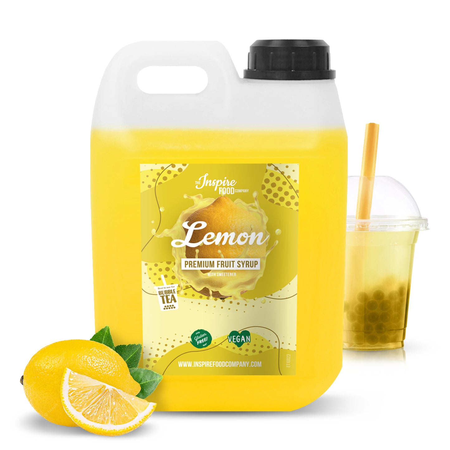 Sirop de Fruits au Citron de Qualité Supérieure - 5 x 2L (sans colorants)