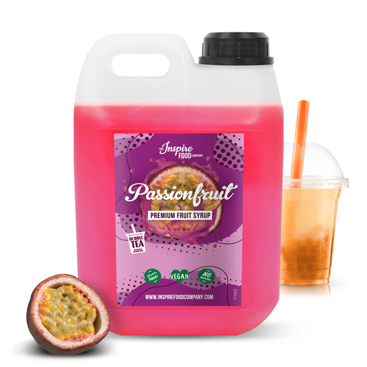 Premium Passionfruit Fruit Syrup - 5 x 2 L (No Colourants)