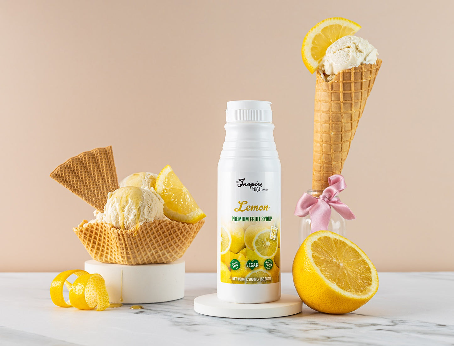 Premium Lemon Fruit Syrup - 12 x 300ml (no colourants)