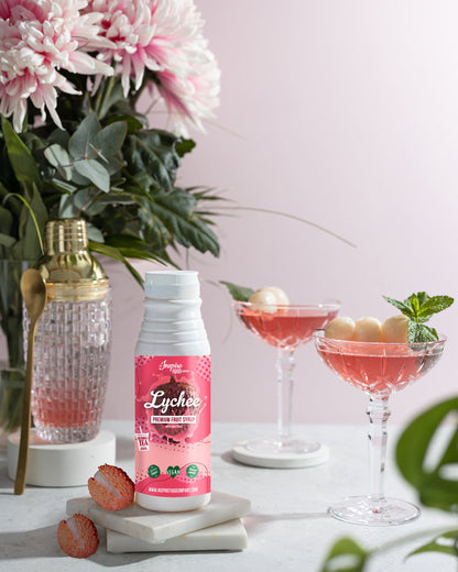 Premium Litschi-Fruchtsirup – 5 × 2 L (mit Farbstoffen) – KURZES VERFALLSDATUM