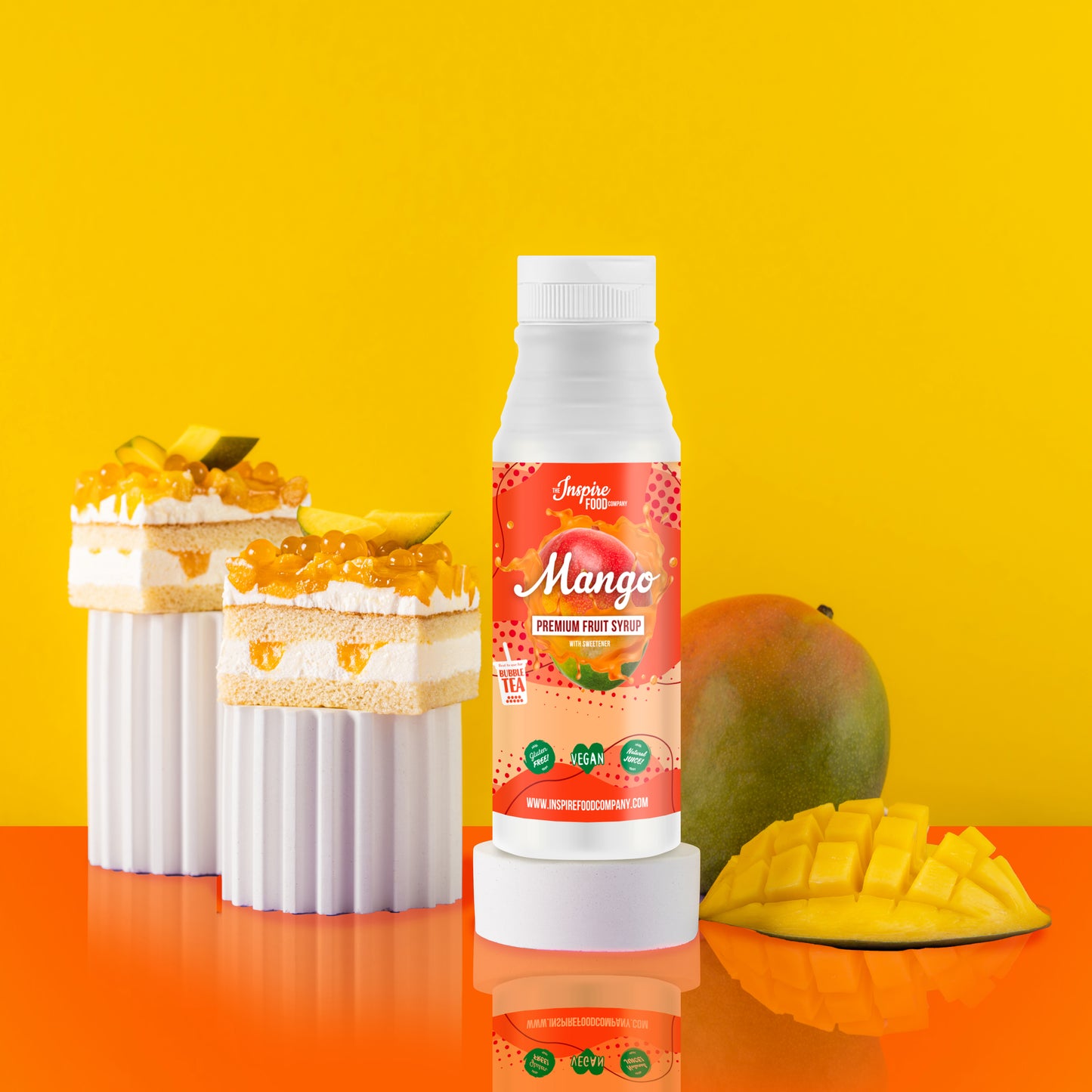 Premium Mango Fruit Syrup - 5 x 2 L (No Colourants)
