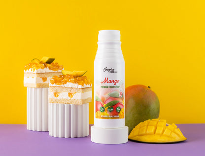Premium Mango fruitsiroop - geen kleurstoffen - 12 x 300 milliliter