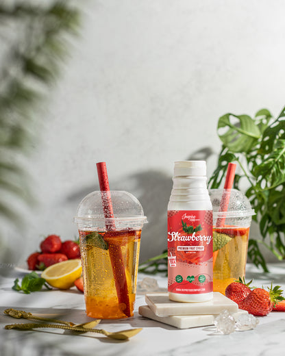 Sirope de Fruta Premium Fresa - 12 x 300 ml (Sin Colorantes)