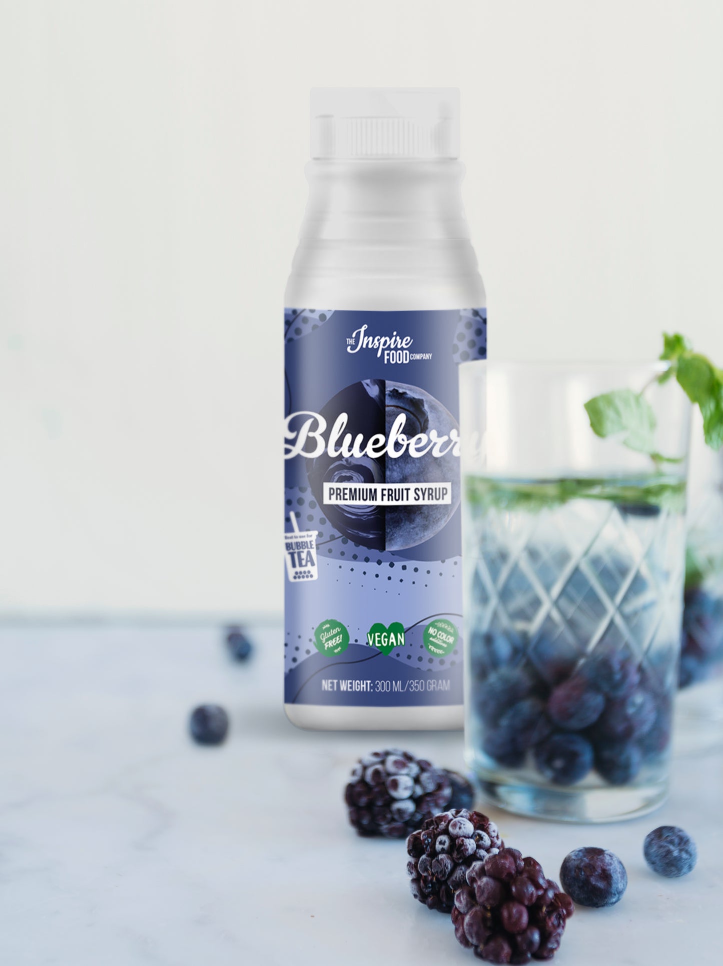 Sirope de Fruta Premium Arándano - 12 x 300 ml (Sin Colorantes)