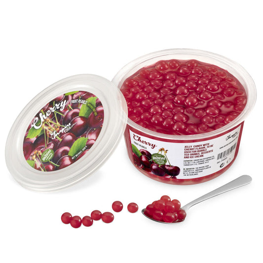 Cherry Fruit Pearls - 450g Cups (x12) [SHORT EXPIRY DATE]