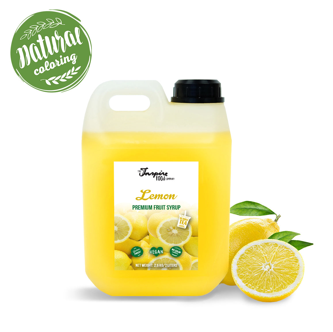 Premium Lemon Fruit Syrup -- no colourants (2L x 5)