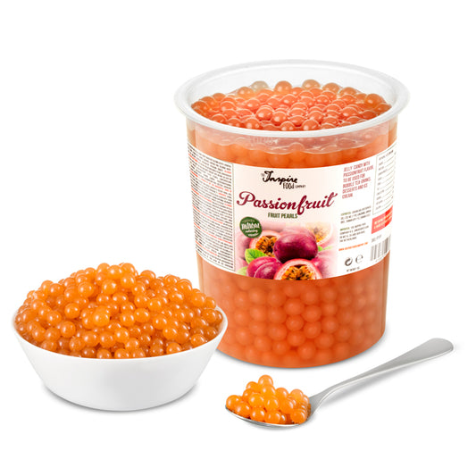 Passionfruit Fruit Pearls - 1kg TUBS (x12)