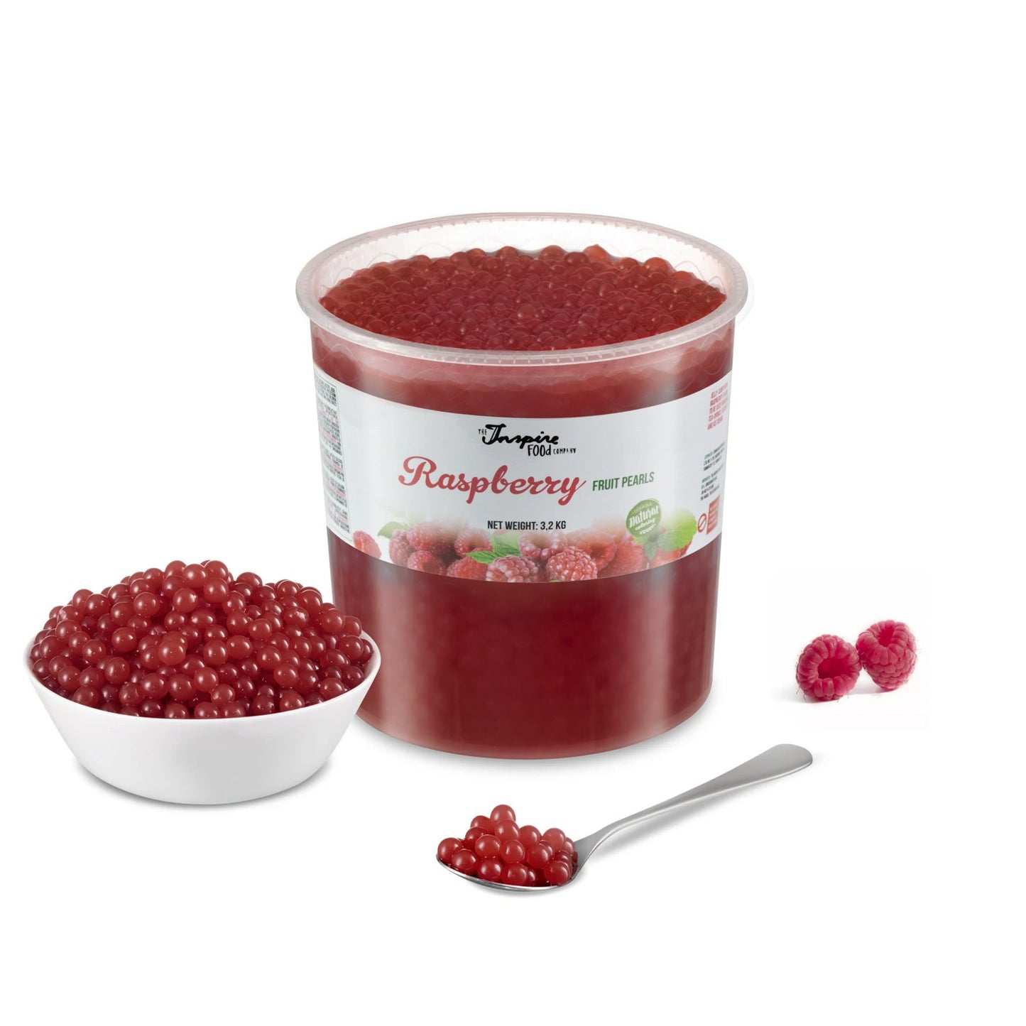 Raspberry Fruit Pearls - 3.2kg TUBS (x4)