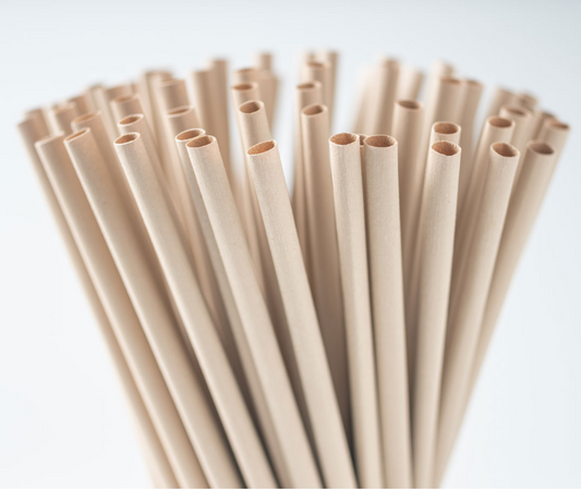 Drinkrietjes papier bamboe - bulk verpakt