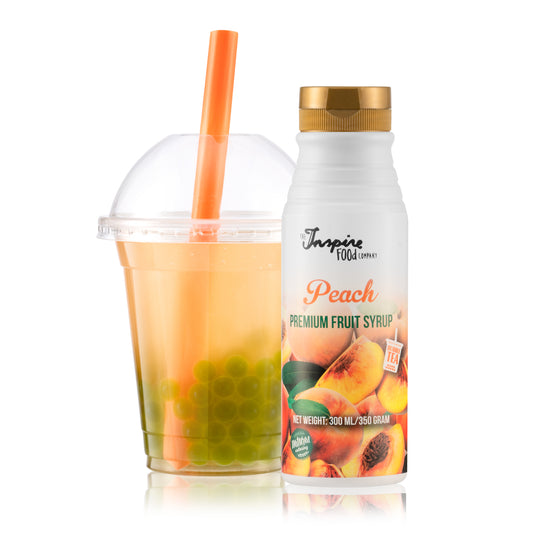 300 ml Premium - Peach - Fruit syrup -- natural coloring
